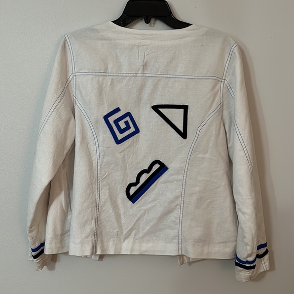 Patterned Linen Jacket - Picture 4 of 4